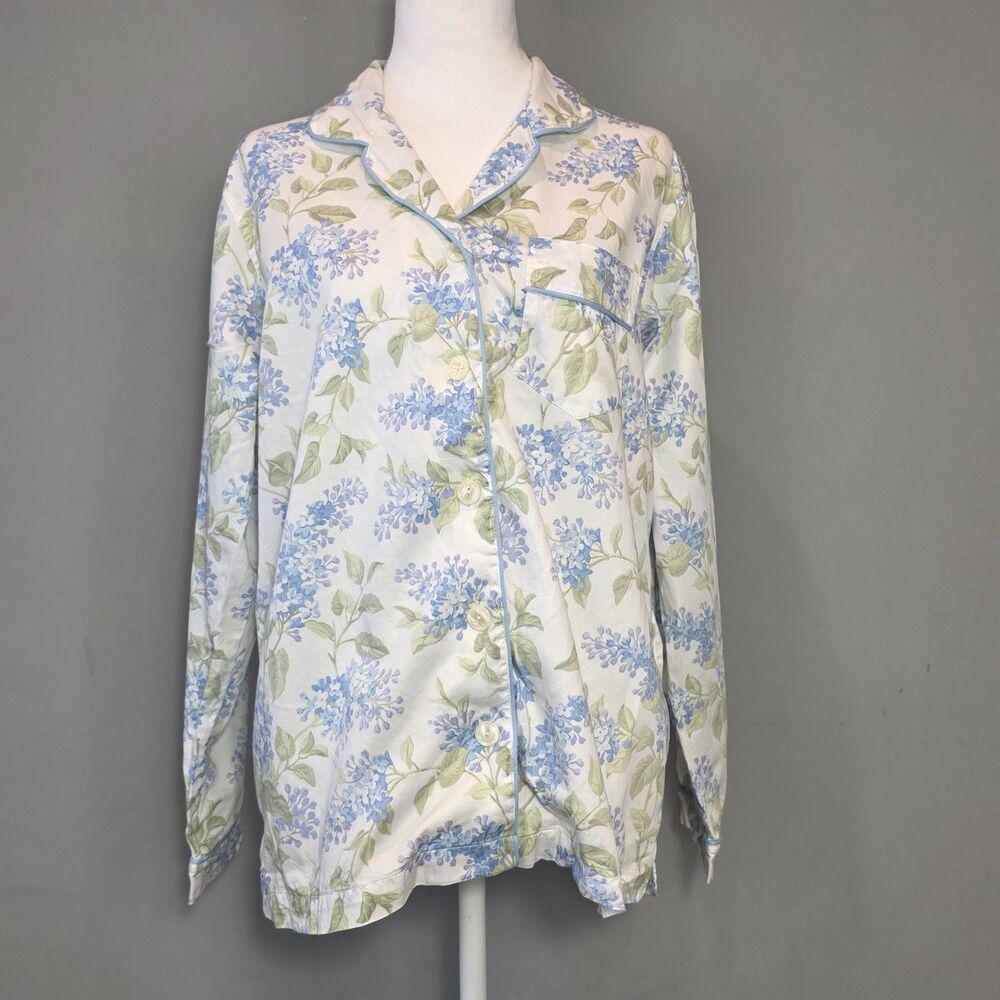 LL Bean Pajama Lounge Set Cotton MD Floral Soft Cozy Casual Cottage Boho - Picture 6 of 10